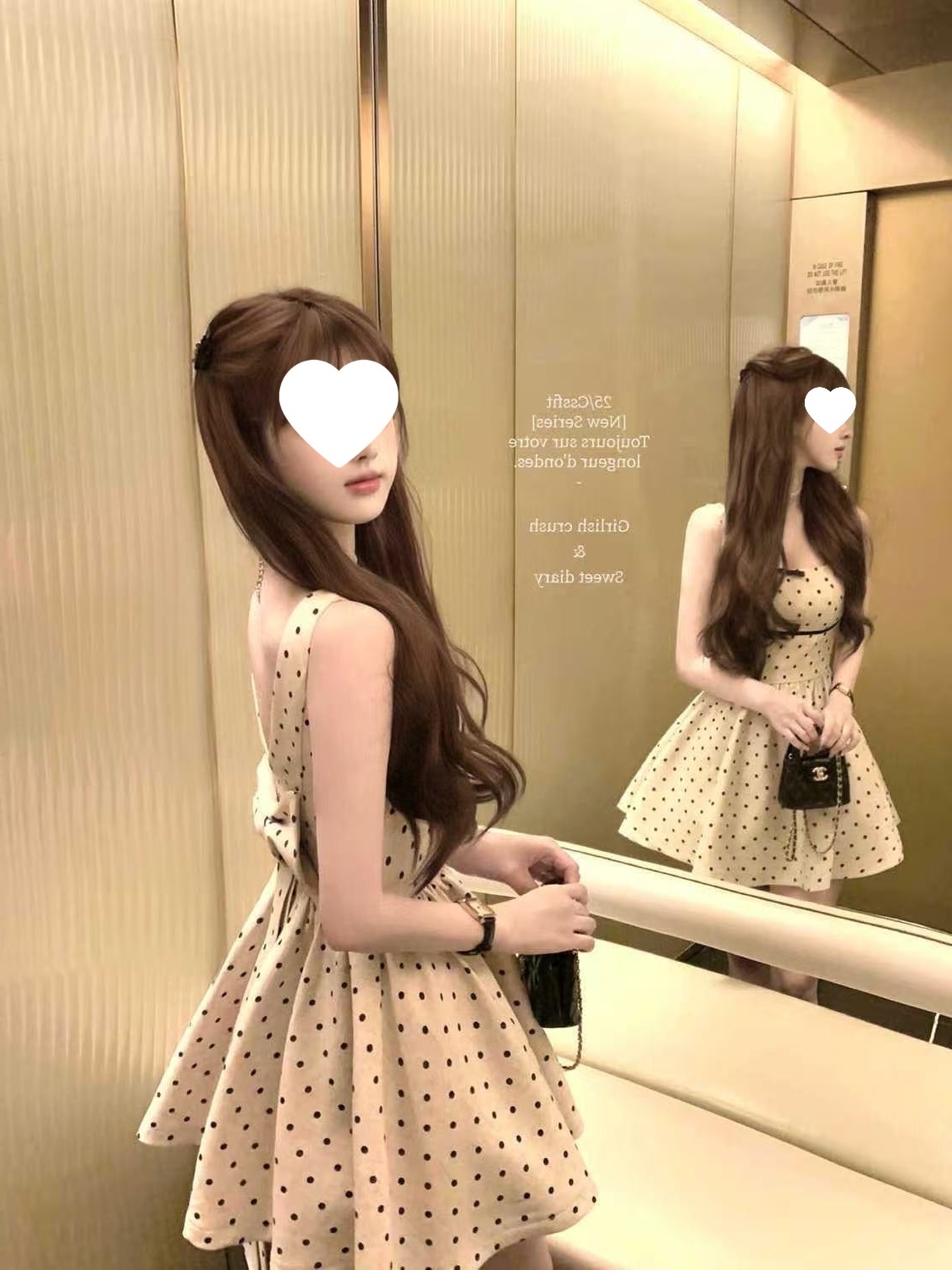 2026 Heartbeat Polka Summer Polka Dot Big Bow Contrast Color Sleeveless Mini Dress Tank Top Short Skirt for Women