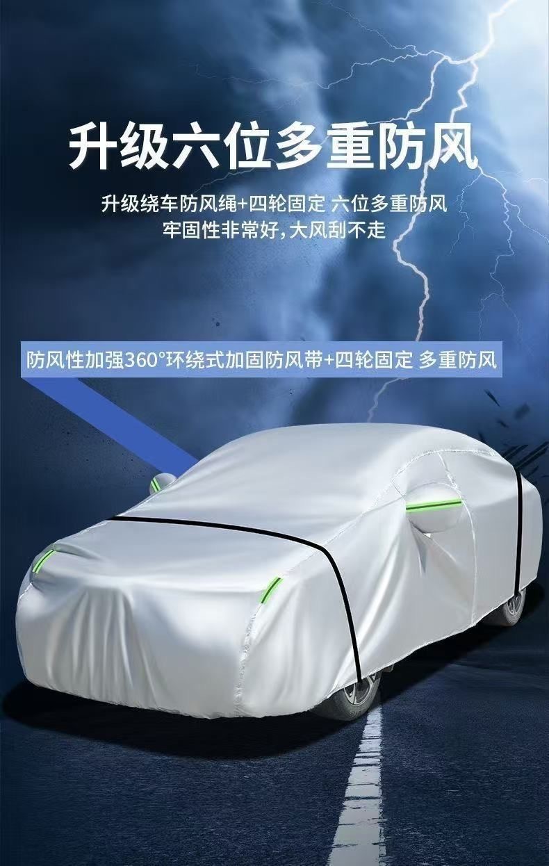 Sun Protection and Heat Insulation Oxford Cloth Car Cover, Thickened Car Cover, All-Season Rain and Snow Protection, Anti-Scratch Car Cover, Full Cover