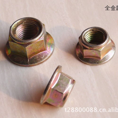厂家现货 全金属法兰面自锁螺母M10 GB6187 DIN6927 法兰锁片