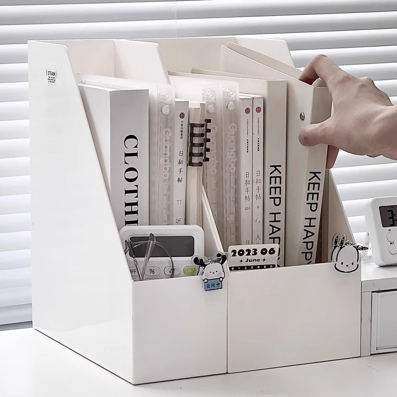 書立桌面收納書桌文檔盒文檔夾置物架辦公室書立架書本收納層架子