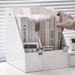 書立桌面收納書桌文檔盒文檔夾置物架辦公室書立架書本收納層架子