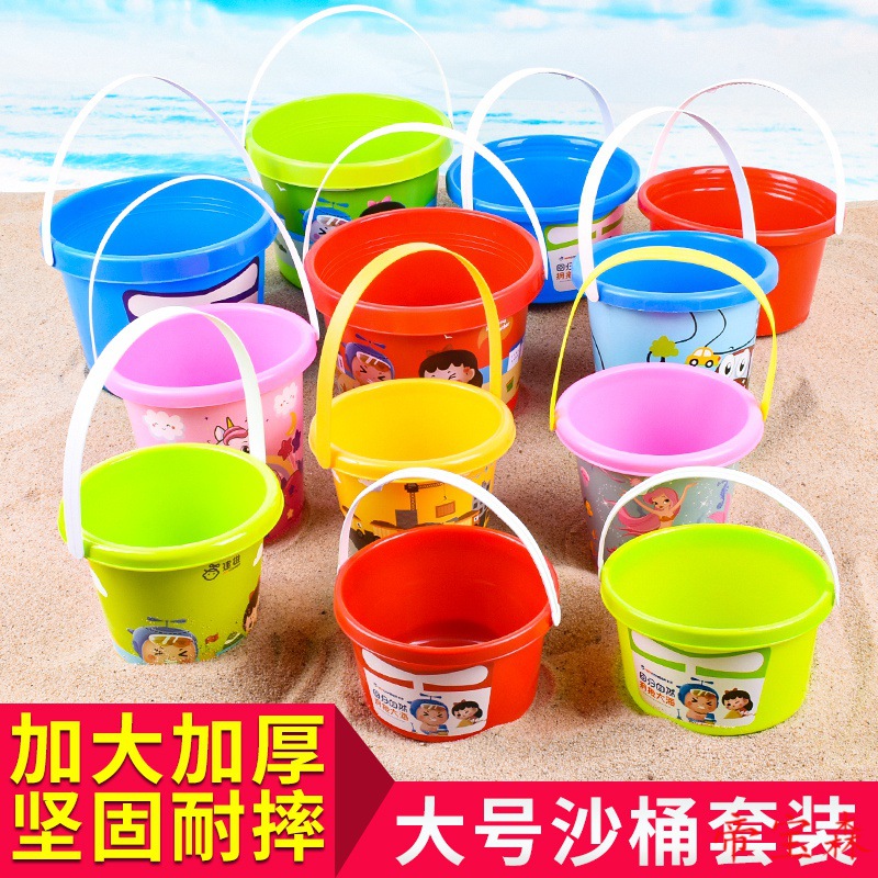 Toys single kettle Sand tool Plastic bucket Drum Shovel portable Sand buckets Plastic