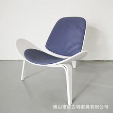 设计师高亮光白色单人躺椅卧室客厅中古休闲椅跨境热款曲木飞机椅