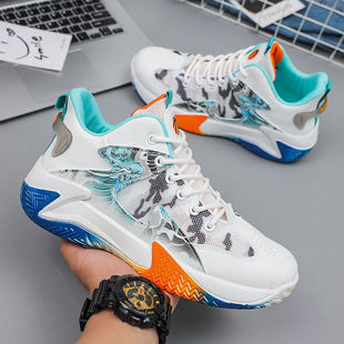 Men's Basketball Shoes Increased Soft Bottom Soft Surface Breathable Fashion Sports Casual Shoes Student Lace-up Trendy Running Shoes for Men