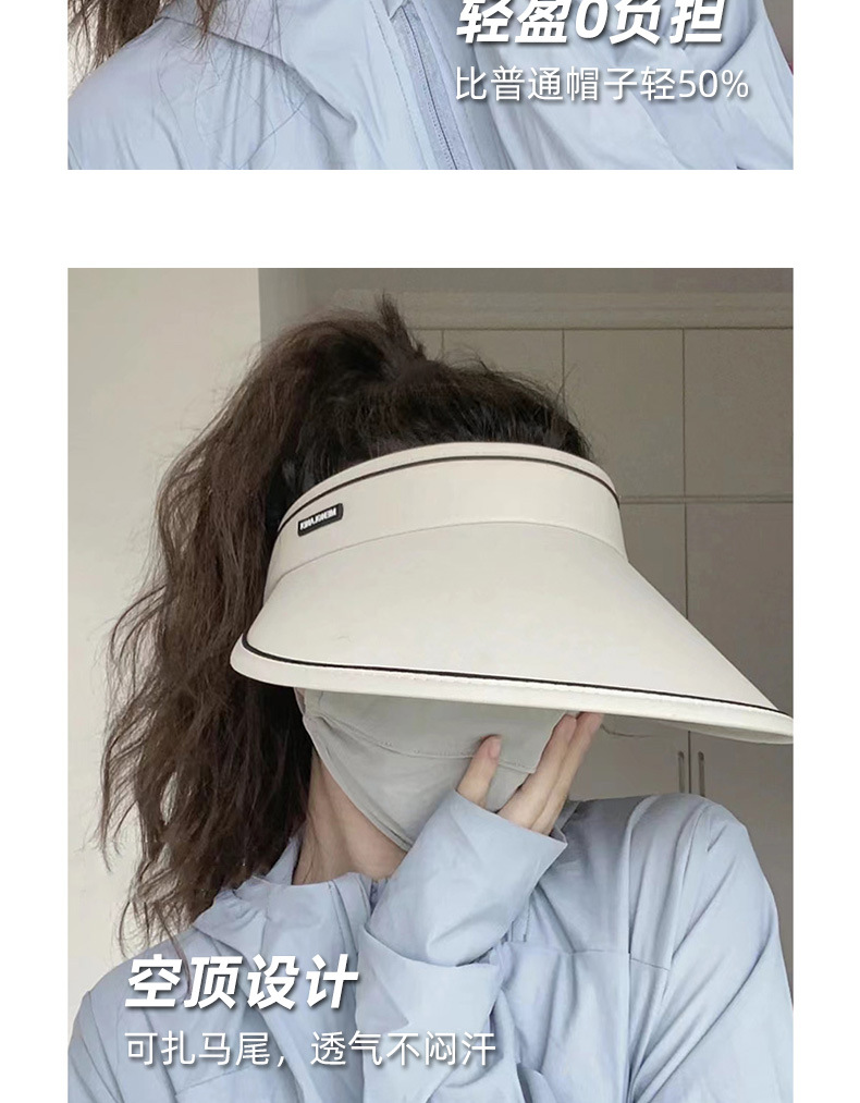 可折叠空顶帽女升级版日本UV防晒帽子户外出游百搭防紫外线遮阳帽 防晒 防摔 防风 遮阳 透气 防水 防虫 减龄 沙滩 休闲 户外 旅行 运动 骑行 送礼 表演 设计 出游 直播 商务 旅拍 夜店 料理 职场 逛街 可折叠防晒空顶帽女 大檐遮阳防晒空顶帽女 运动休闲防紫外线帽子女 可调节UV防晒帽子女 防晒帽子女 沙滩帽女 太阳帽女