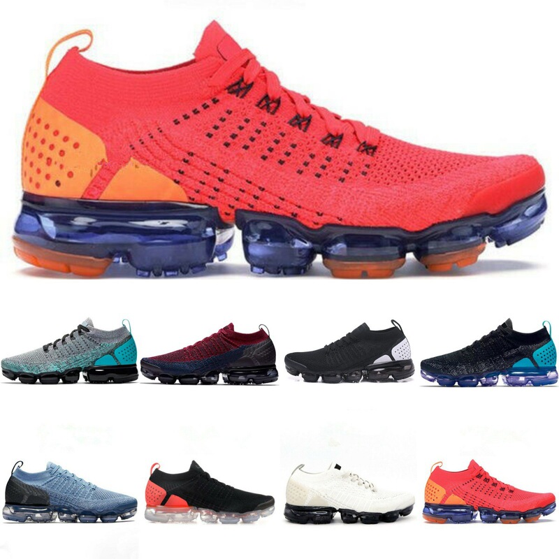 2018 cross-border foreign trade Putian shoes full palm air cushion shoes 2.0 fly line knitted running shoes cushioning air cushion sneaker