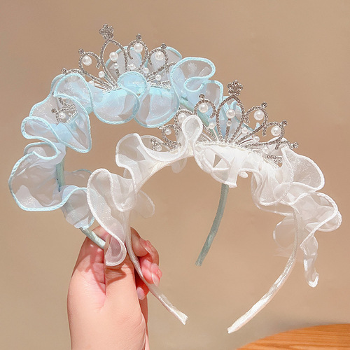 Children's Princess Fairy Crown Headwear Girls' Birthday Crown Headband Baby Hair Clip Mori Girl Headband Hair Accessories