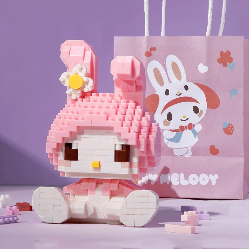 Building Block Set (Lego) Cartoon Panda & Characters, Mini Micro Bricks, Multiple Piece Counts