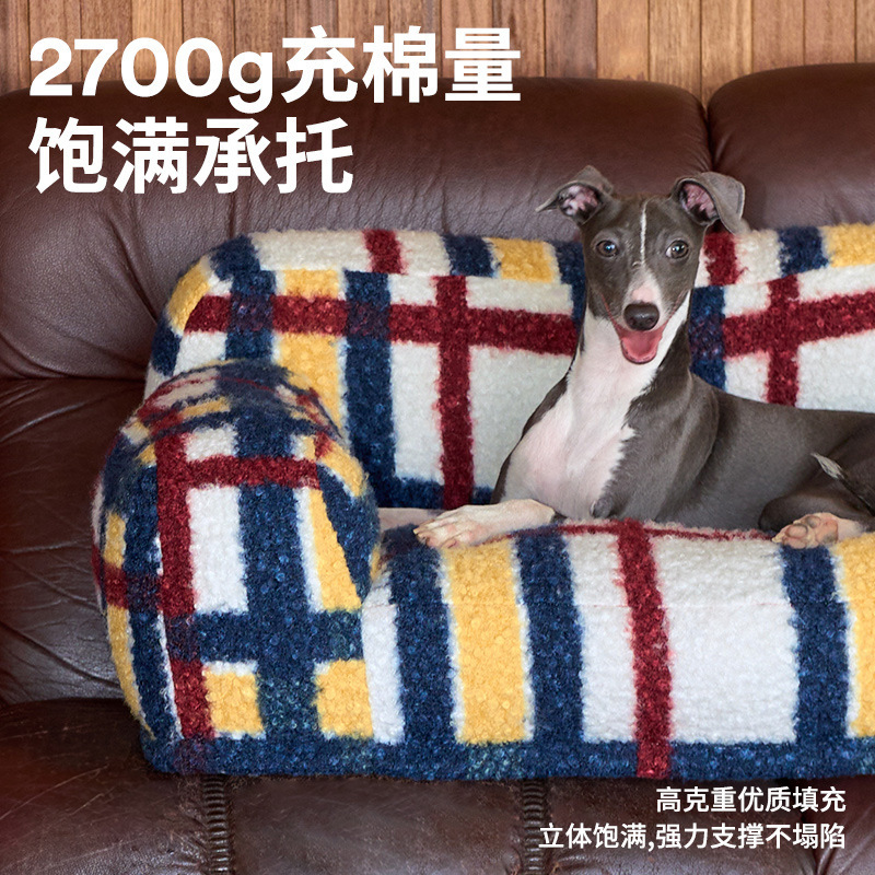 zeze复古宠物窝猫狗沙发狗床四季通用猫窝加厚保暖沙发床睡觉垫子|undefined