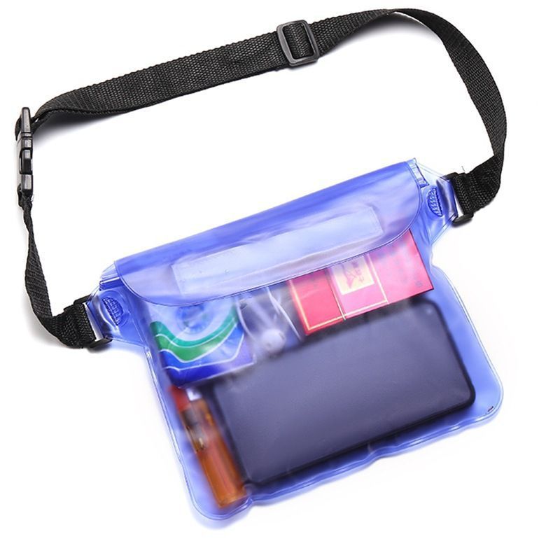 waterproof Mobile phone shell thickening Large mobile phone Waist pack Waist Debris Satchel Swimming drift Touch screen Transparent bags