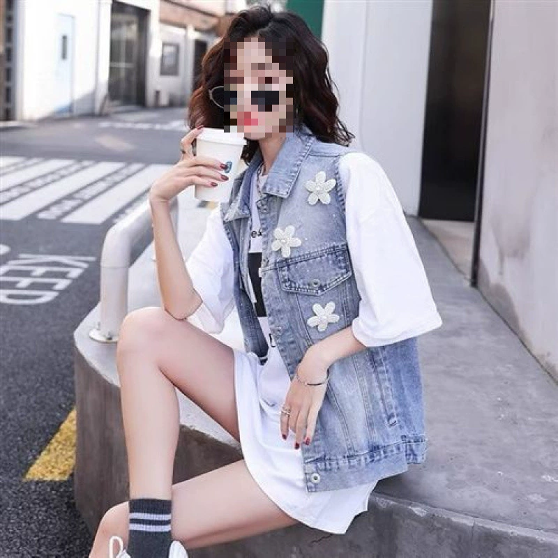 Z3J модный новый высококачественный популярный джинсовый жилет для женщин, летняя корейская версия, повседневный свободный универсальный уличный модный стиль