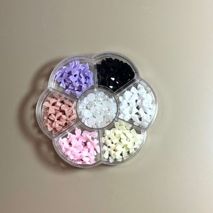 Factory direct nail accessories accessories seven mixed plum box ribbon bow explosion flat pearl batch
