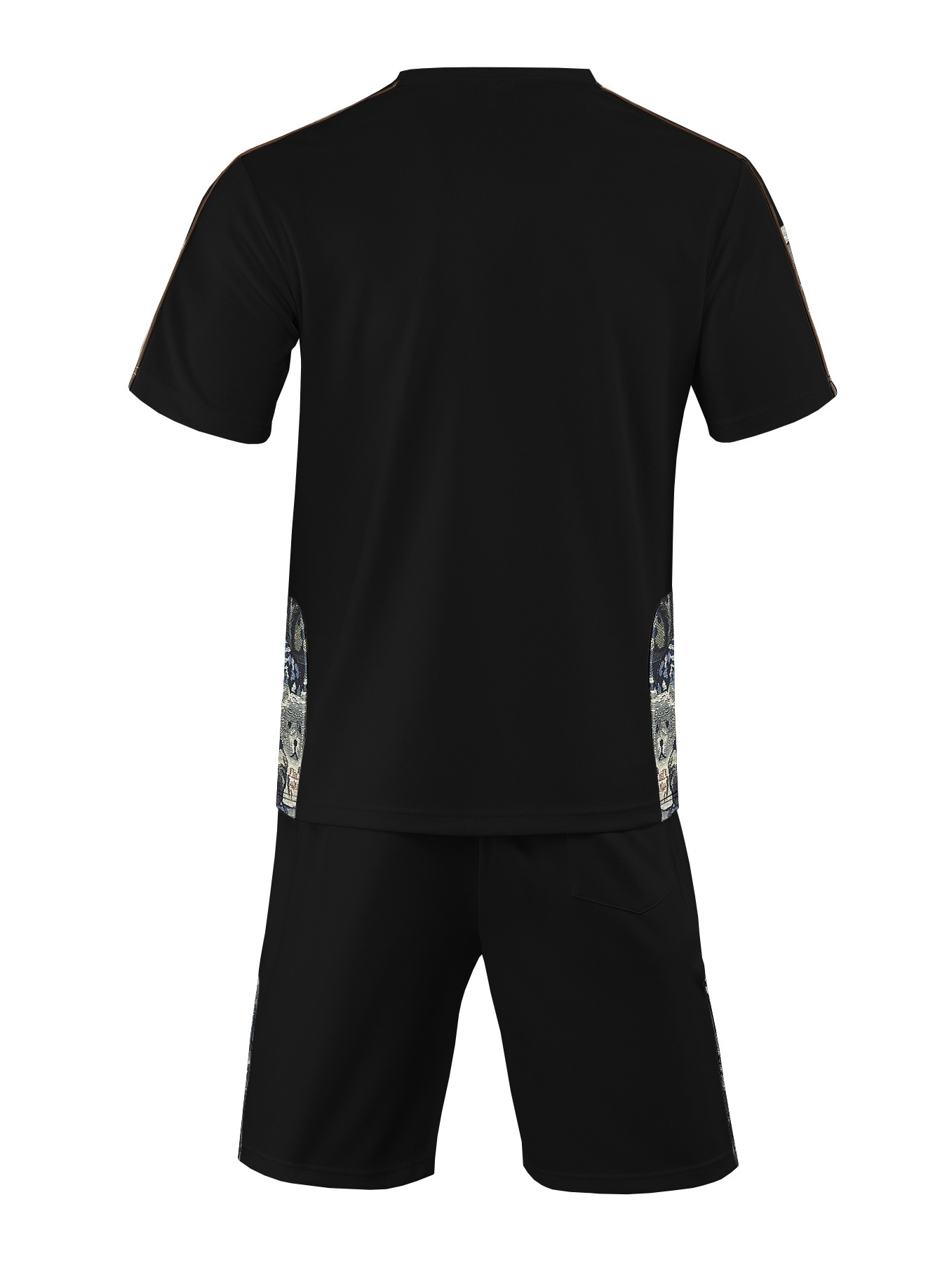 Men's Clothing Men's Trendy Sports Casual Hip Hop Round Neck Short Sleeve Bear Print Loose Fit Breathable Suit High Street Style_viptrois.com