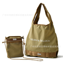 潮牌新款deandeluca斜挎包简约折叠便携手提包两用轻便手拎购物袋
