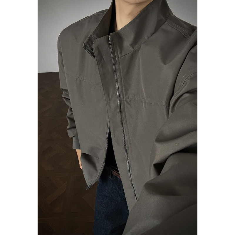 Giacca corta da baseball da esterno GTAL Same Style Three-Proof Workwear Pilot da uomo, primavera/autunno, con colletto alto, ideale per attività all'aperto._voghion.com