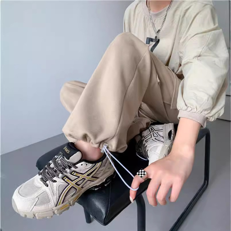 美式工装裤女2025秋冬新款潮酷垂感运动裤高腰显瘦两穿束脚休闲裤|undefined