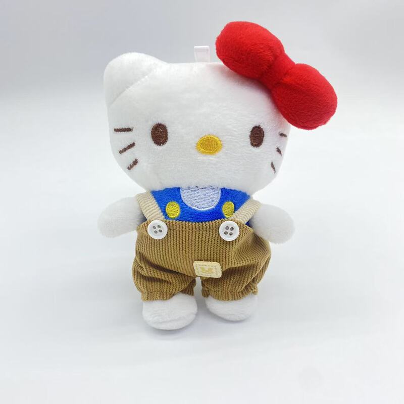 Cute Kitty Cat Pendant Self-Deprecating Bear Baby Clothes Overalls Cotton Doll Clothes Doll Pendant Dress-Up Accessories