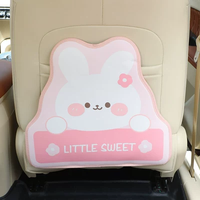 Chair back anti-kick pad Seat Storage Bag Hanging - three-dimensional-tulip-rabbit-short-anti-kick-pad