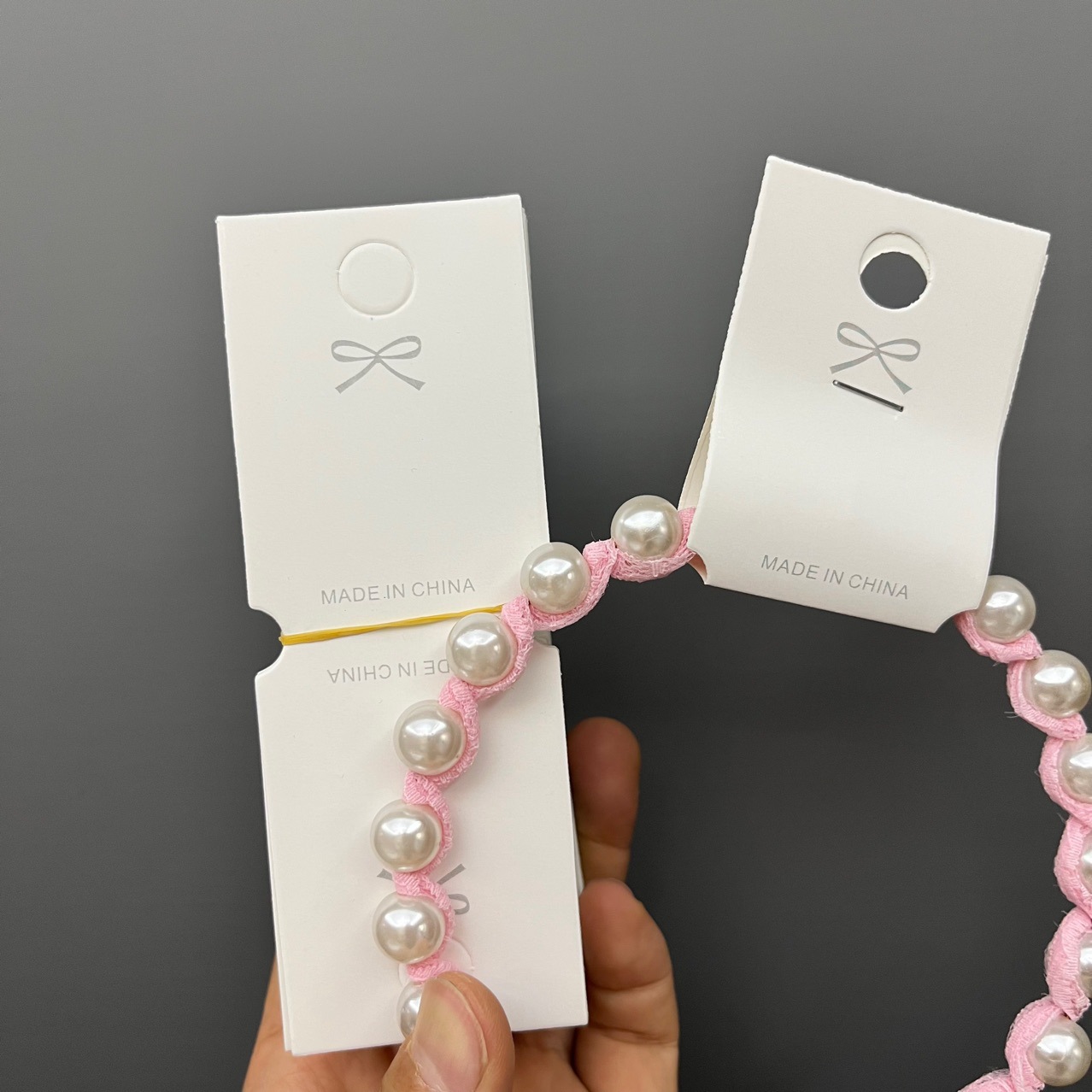 一百蝴蝶结加大号对折发圈包装卡纸发箍卡片发带吊牌卡头diy配件