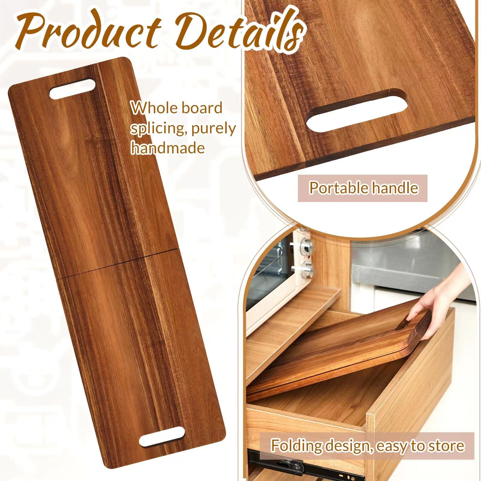 Hoteles caseros transfronterizos de madera queso tablero de filete cocina para aumentar la tabla de corte de verduras Amazon Acacia tabla de corte plegable