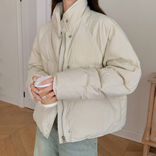 实拍新款棉服女冬短款小个子ins韩版宽松棉服轻薄韩版面包服棉衣