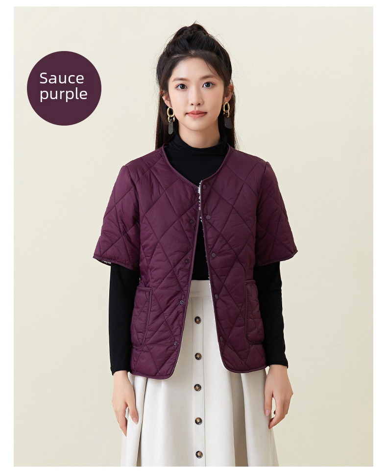 Varm vinterjacka för damer med fleecefoder för äldre kvinnor_voghion.com