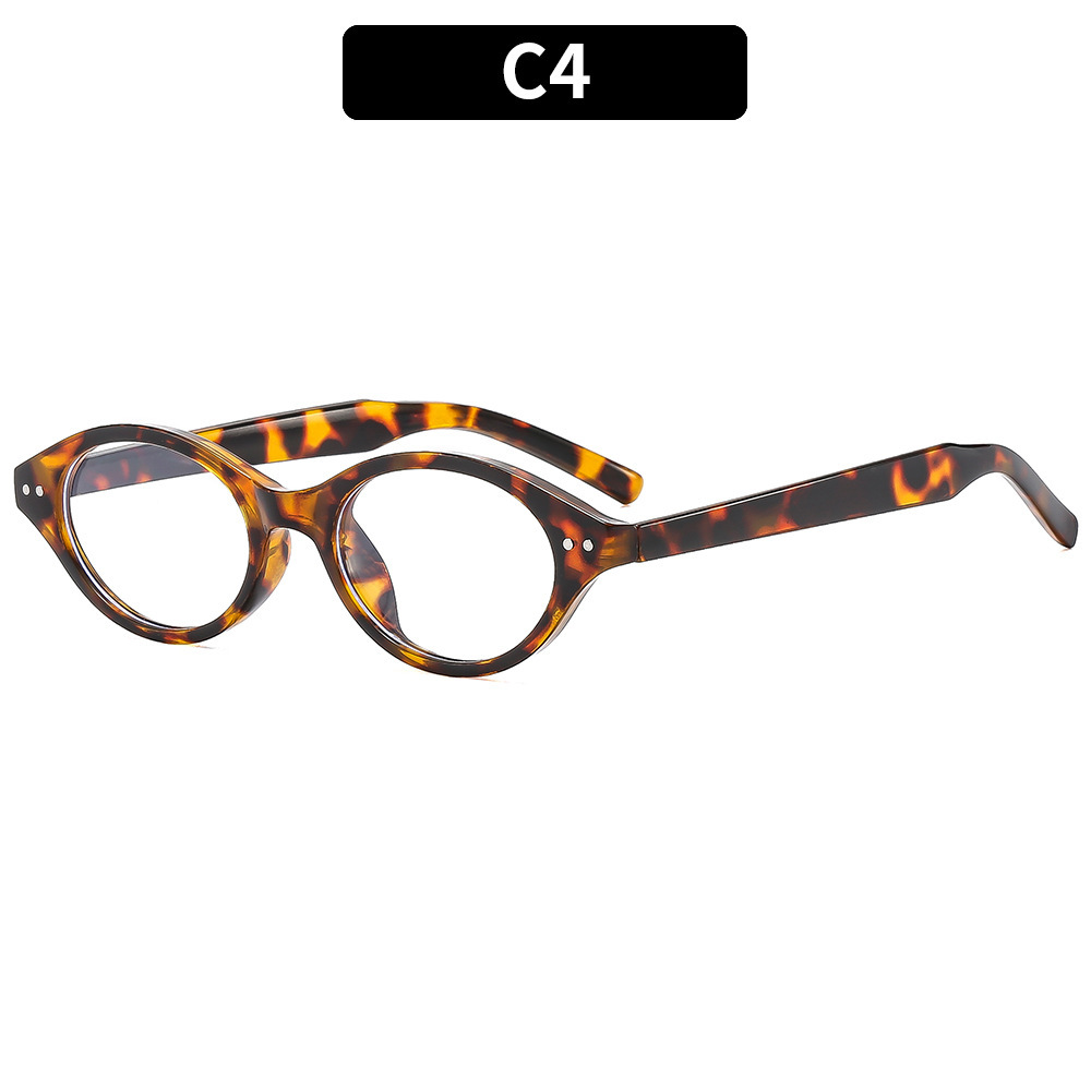 Retro Nerd Gafas anti-azul con montura negra para mujer Nuevo estilo salvaje Gafas de montura de miopía ovalada de alta gama coreana