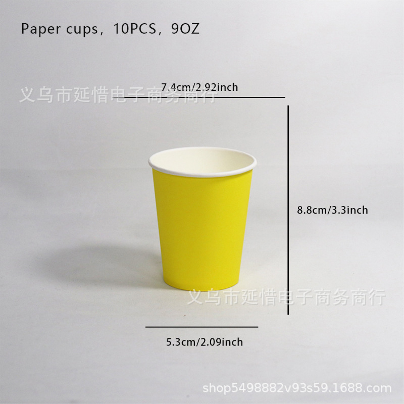 Tazas de papel de color para niños artísticos hechos a mano DIY materiales de fabricación de tazas de papel comerciales de supermercados desechables fabricantes al por mayor image 15