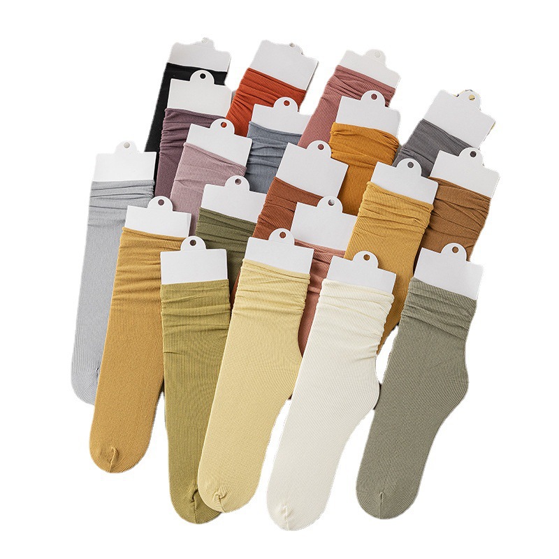 Ice Socks Summer Ice Silk Socks Women's Thin Men's Socks Invisible Socks Cool Feeling Bunching Socks White Long Socks Spring and Summer Tide