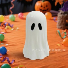 跨境爆款 Cute Ghost Statuet 万圣节创意幽灵摆件家居花园装饰品