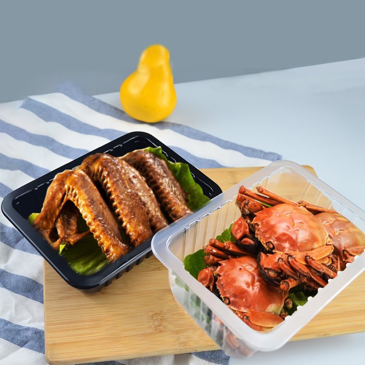 商用一次性塑料盒麻辣小海鲜打包包装盒子加厚透明肉类生鲜锁鲜盒