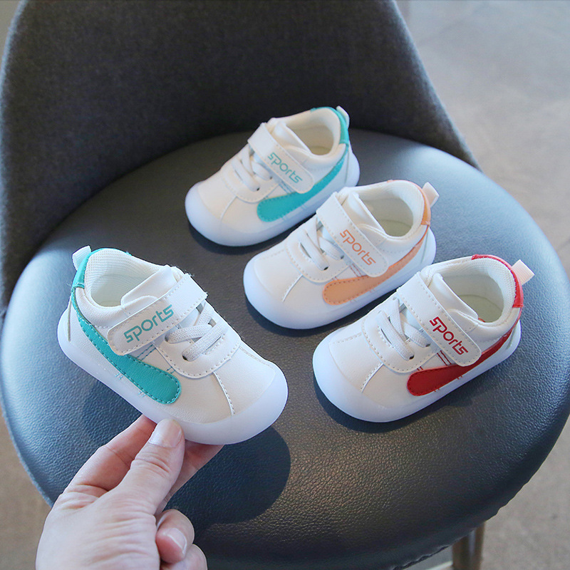 Primavera y otoño zapatos de bebé de los hombres 0-1-2 años de edad del bebé de fondo suave zapatos de niño transpirable otoño 8-10 meses de edad del niño Zapatos