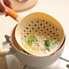 キッチンシリコン大型ザル、キッチン大型麺ザル、大型ザル、家庭用長柄滑り止め丸型ザル
