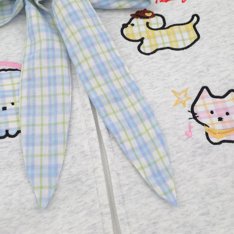 Mint Miaow 25秋季新品美式可爱猫咪元素设计连帽卫衣|undefined