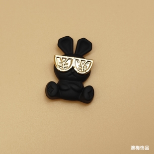 High-End Textured Eyes with Money Rabbit Alloy Buckle with Filament Shoe Buckle Luggage Accessories Clothing Hairpin Accessories Material Batch