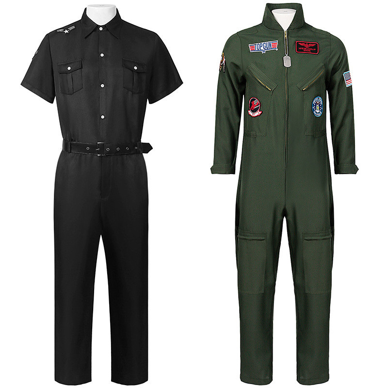 2023新款萬聖節壯志凌雲飛行員制服酒吧派對運動會團體表演舞台服