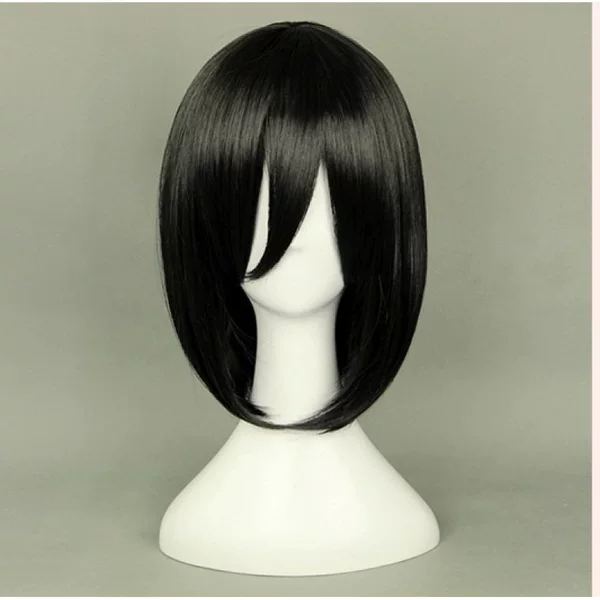 Black Face-Shaping Universal Attack on Titan Mikasa Cosplay Wig Universal Anime Cosplay Wig Cross-Border Supply