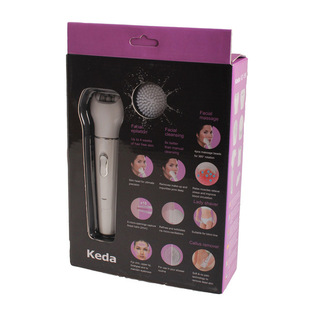 KD-199 Women's Electric Rechargeable Hair Remover Face Wash Instrument Shaver Massage Instrument Foot Grinder 5-in-1 Leg Hair Armpit Hair