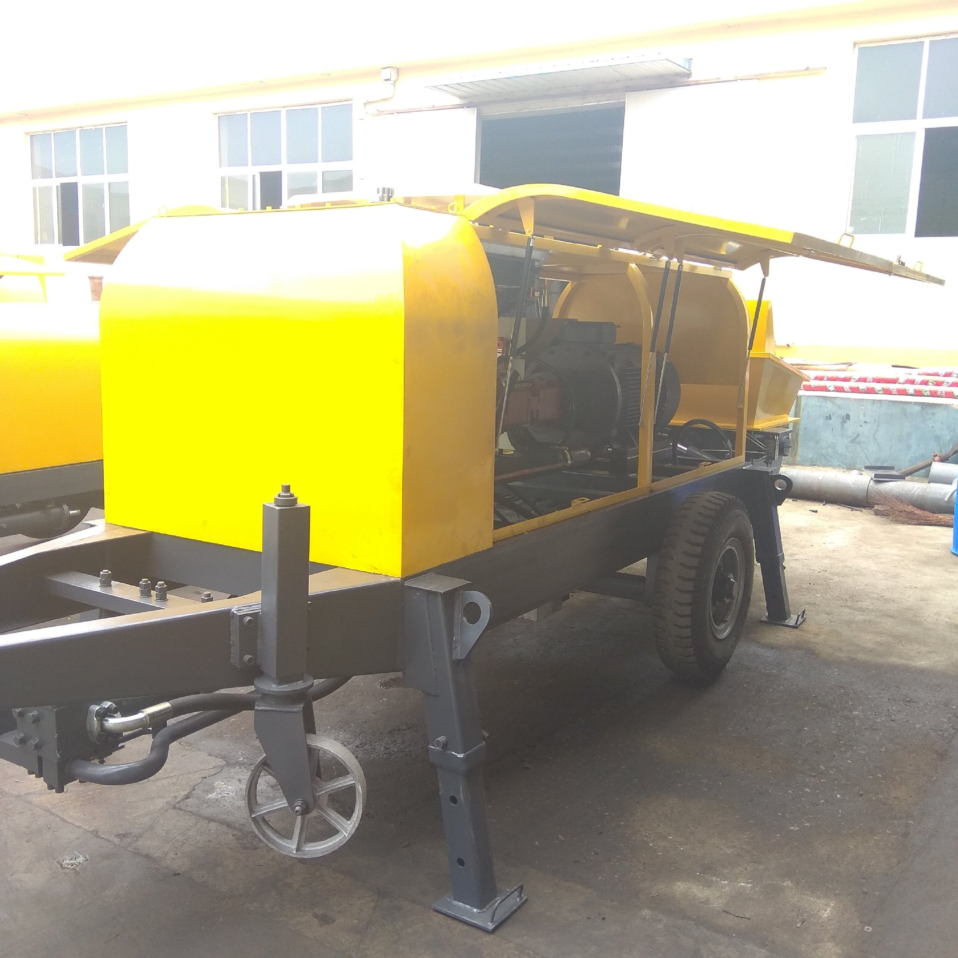 混凝土泵 地泵 HBTS60电动混凝土拖泵 90千瓦拖泵 60泵机 大泵