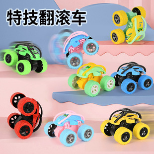 Children's stunt rollover off-road engineering vehicle four-wheel drive inertia pull-back racing car toy kindergarten gift