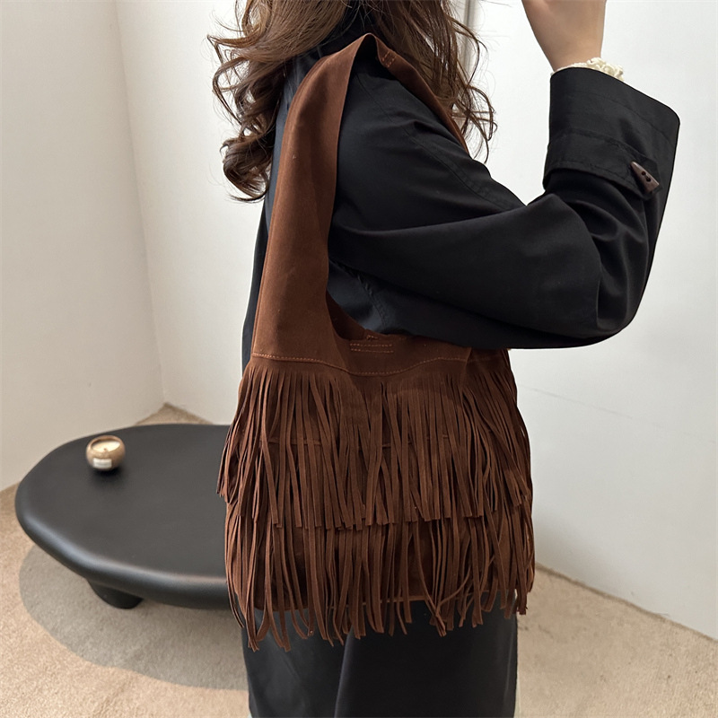 Bohemia flange retro bolso de vacaciones para mujeres nueva bolsa de gran capacidad, bolsa de hombro de moda de alta calidad