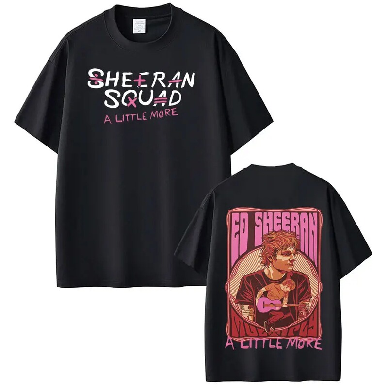 【Cross-Border European Size】More Ed Sheeran Fashion Graphic T-Shirts for Men and Women, Harajuku Summer Short-Sleeve Cotton