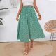 Amazon Independent Station European and American Cross-border Export Women's Floral Flap Pocket Pants Skirt Printed Casual Vacation Skirt
