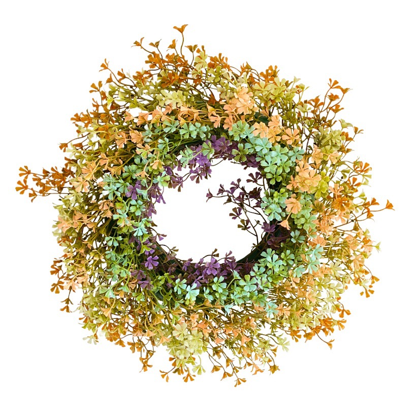 Transfronterizo nueva primavera de plástico pequeña flor guirnalda puerta colgante simulación Wildflower puerta del hogar sala de estar decoraciones