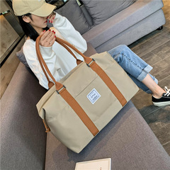 短途旅行包女手提大容量帆布輕便行李包收納袋子旅遊包學生出差包