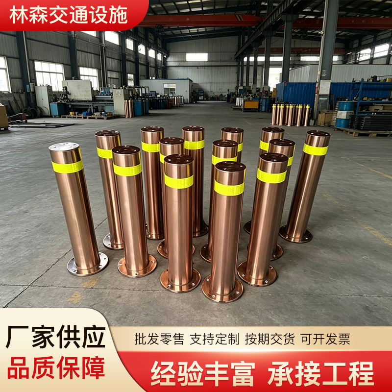 现货304不锈钢防撞柱反光隔离桩道路小区停车场阻车桩固定升降桩产品实拍图_安全、防护货源实拍