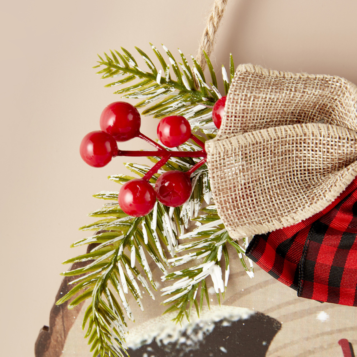 Navidad decoración colgante de madera original ecológico país colgante de madera decoración Navidad bienvenida puerta placa vacaciones puerta colgante guirnalda