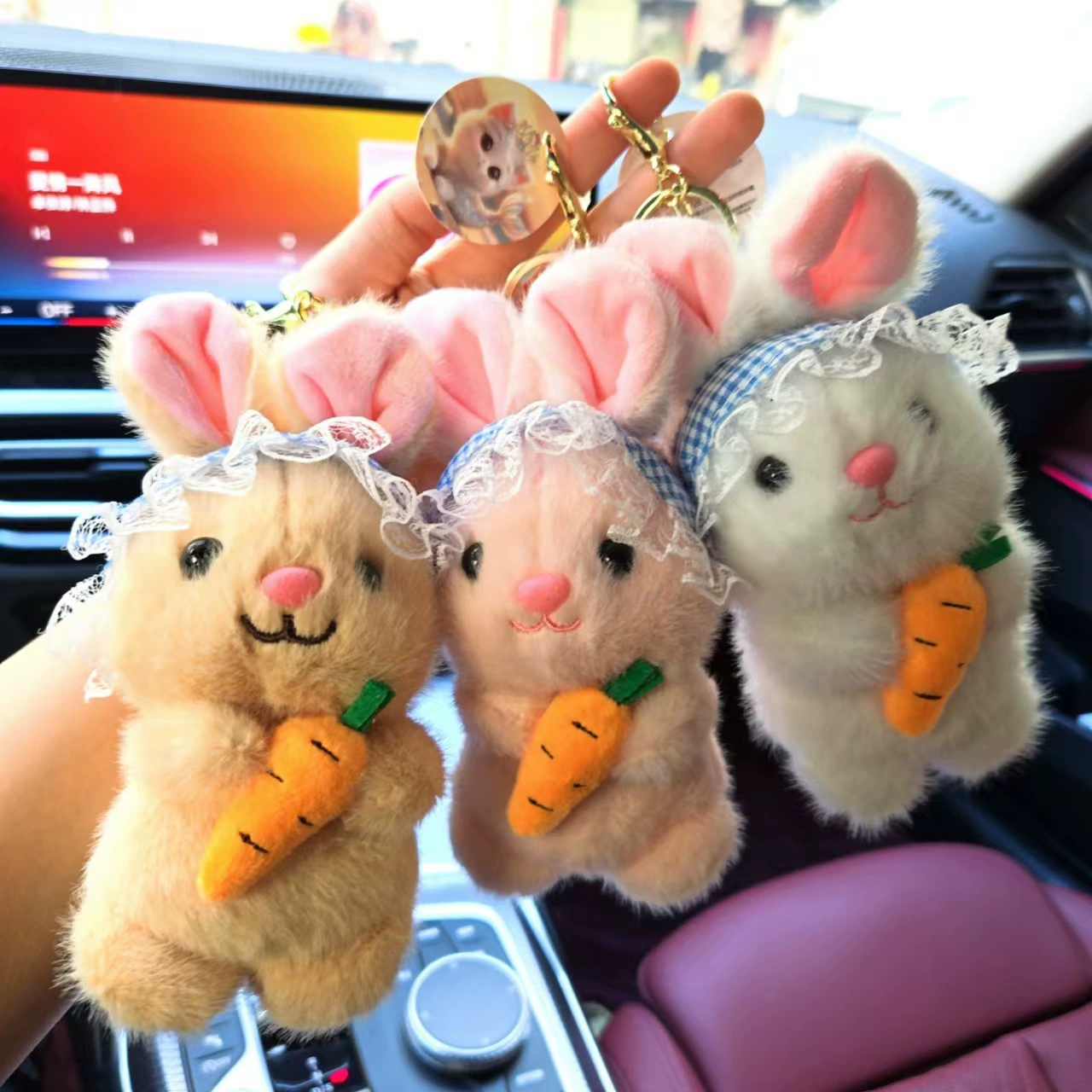 Милый новый пушистый кролик плюшевый брелок подвеска милый маленький кролик кукла сумка сумка подвеска