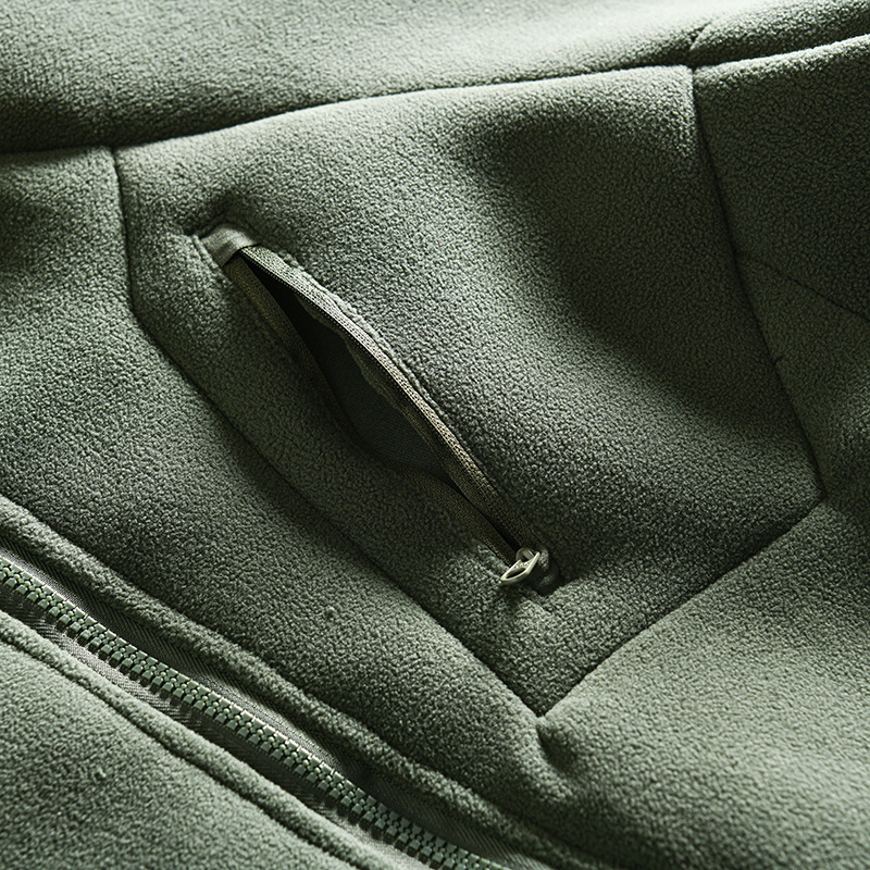 Giacca con cappuccio in pile da uomo autunno inverno calda_voghion.com
