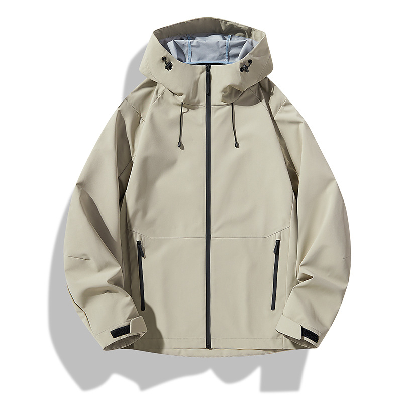 Cross-Border Autumn and Winter Men's and Women's Outdoor Single-Layer Windproof Large Size Hooded Casual Sports Jacket
